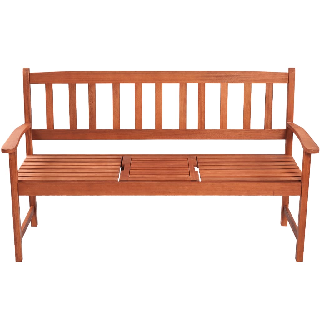 vidaXL Patio Bench with Pop-up Table 62.2" Solid Acacia Wood