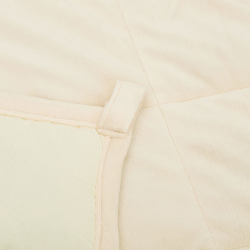 vidaXL Weighted Blanket Light Cream 78.7"x78.7" 28.7 lb Fabric