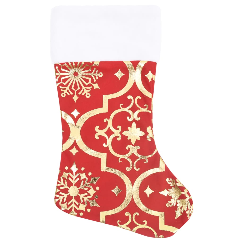 vidaXL Luxury Christmas Tree Skirt with Sock Red 48" Fabric