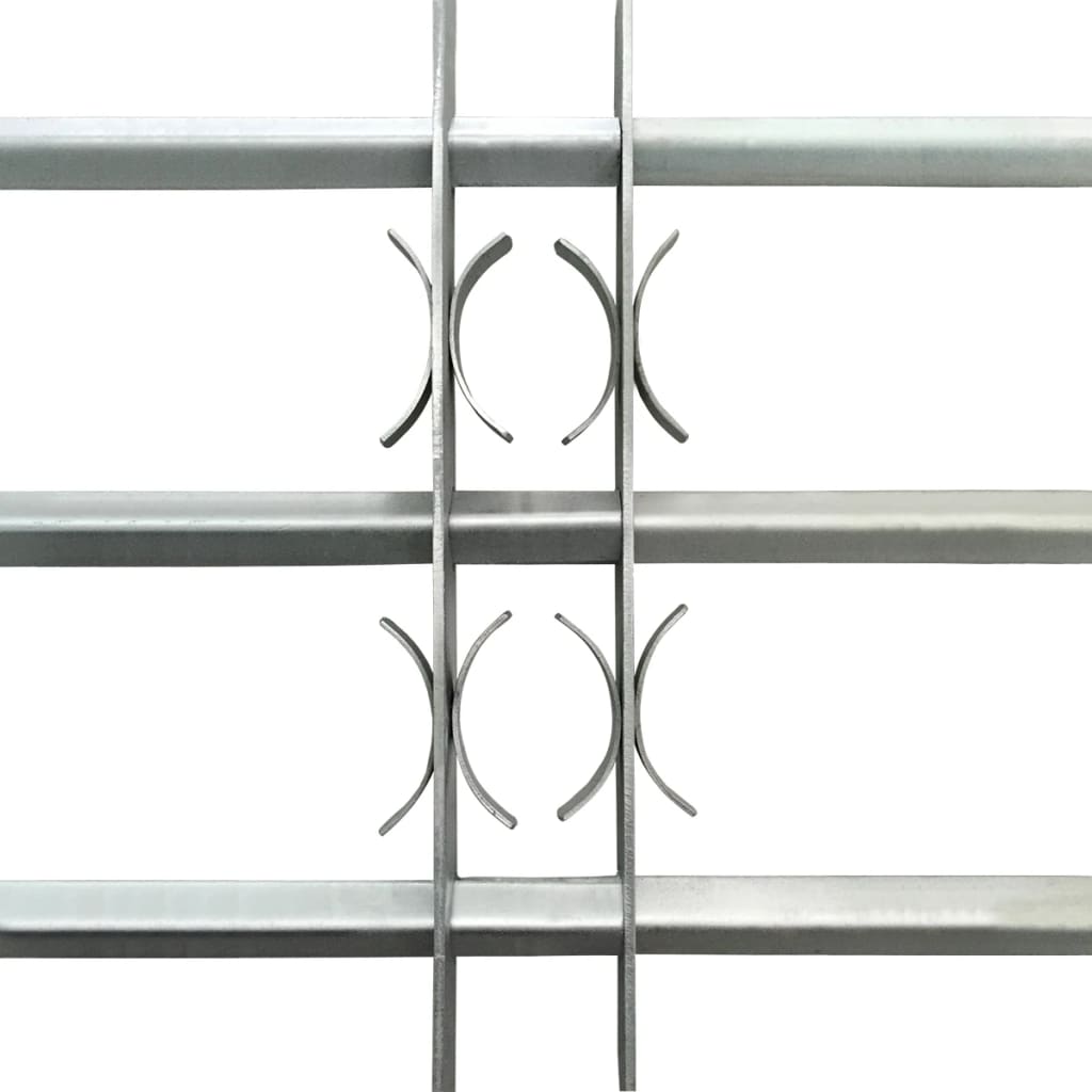 vidaXL Adjustable Security Grille for Windows with 3 Crossbars 27.6"-41.3"