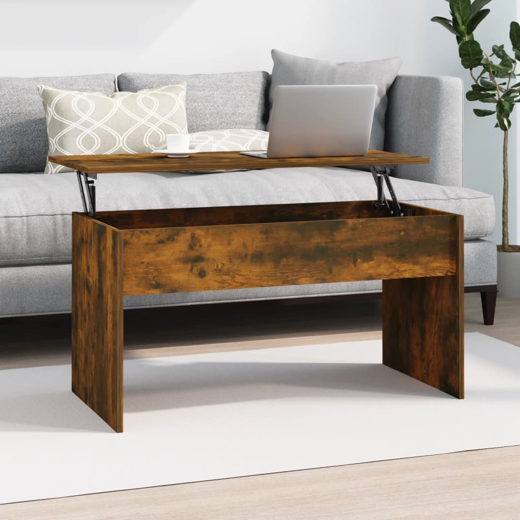 vidaXL Coffee Table Smoked Oak 40.2"x19.9"x20.7" Engineered Wood