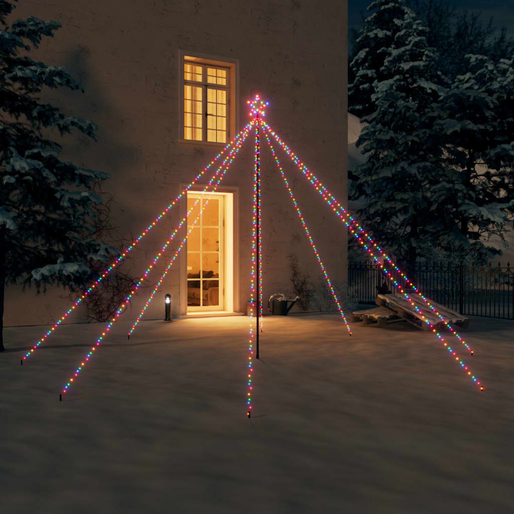 vidaXL Christmas Tree Lights Indoor Outdoor 576 LEDs Colorful 11.8'
