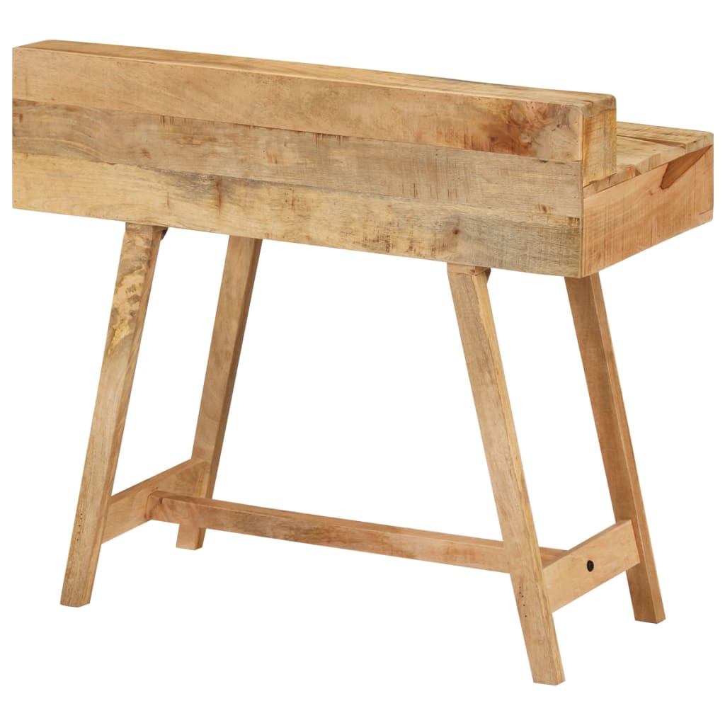 vidaXL Desk 39.3"x17.7"x35.4" Solid Rough Mango Wood