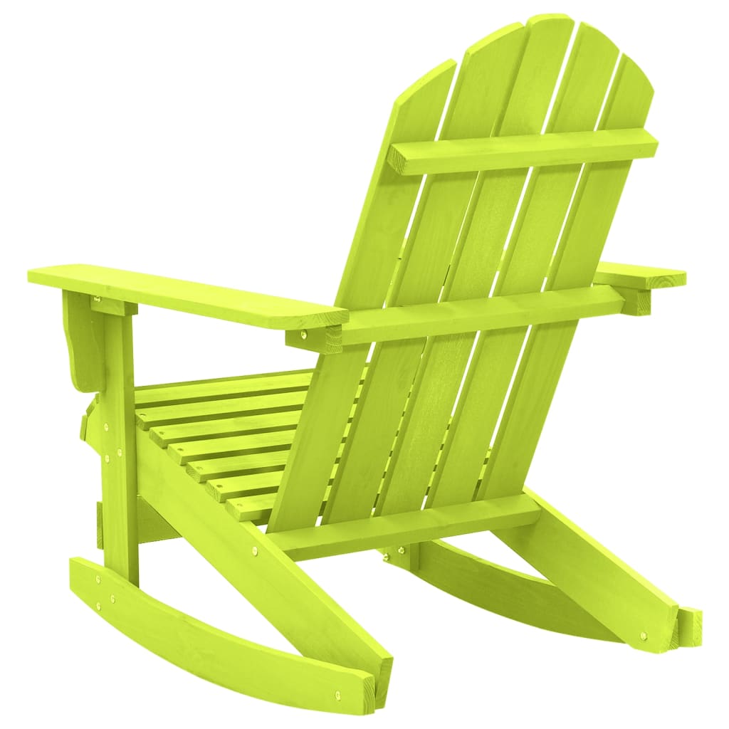 vidaXL Patio Adirondack Rocking Chair Solid Fir Wood Green