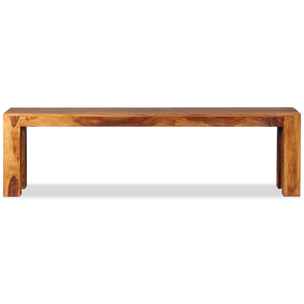 vidaXL Bench Solid Sheesham Wood 63"x13.8"x17.7"