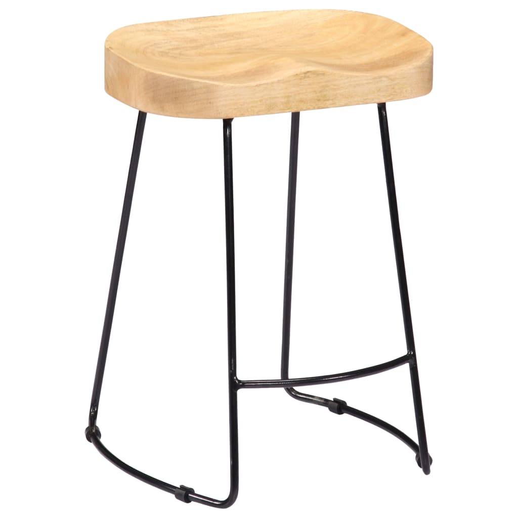 vidaXL Gavin Bar Stools 2 pcs Solid Mango Wood