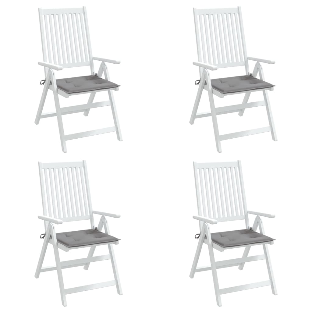 vidaXL Garden Chair Cushions 4 pcs Gray 19.7"x19.7"x1.2" Oxford Fabric