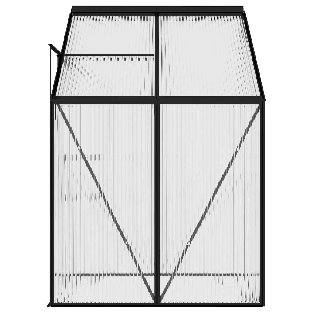 vidaXL Greenhouse Anthracite Aluminum 91.5 ft³