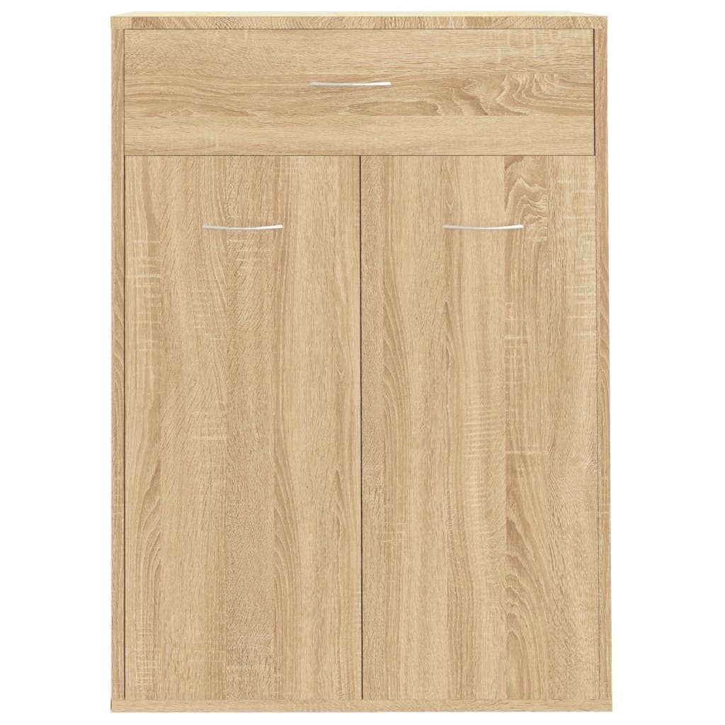 vidaXL Shoe Cabinet Sonoma Oak 23.6"x13.8"x33.1" Engineered Wood