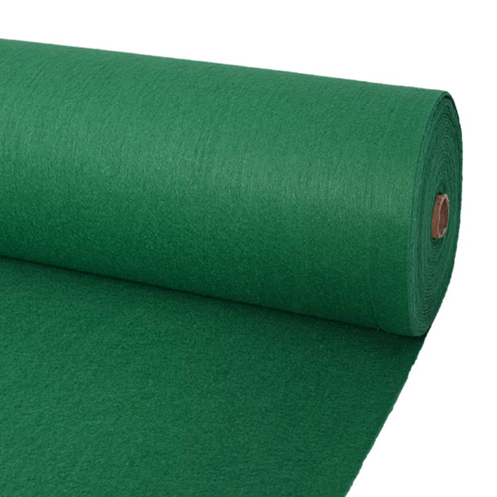 vidaXL Exhibition Carpet Plain 3.3'x78.7' Green