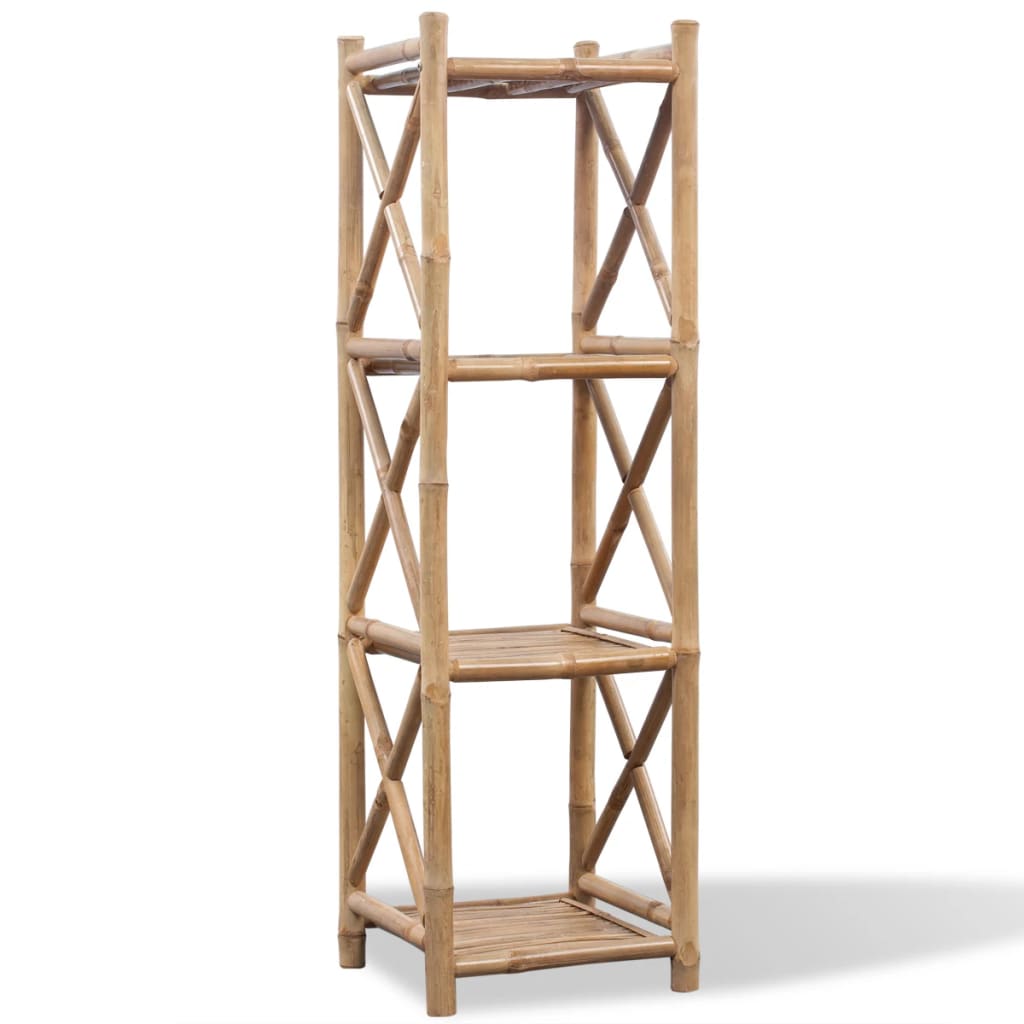 vidaXL 4-Tier Bamboo Shelf Square