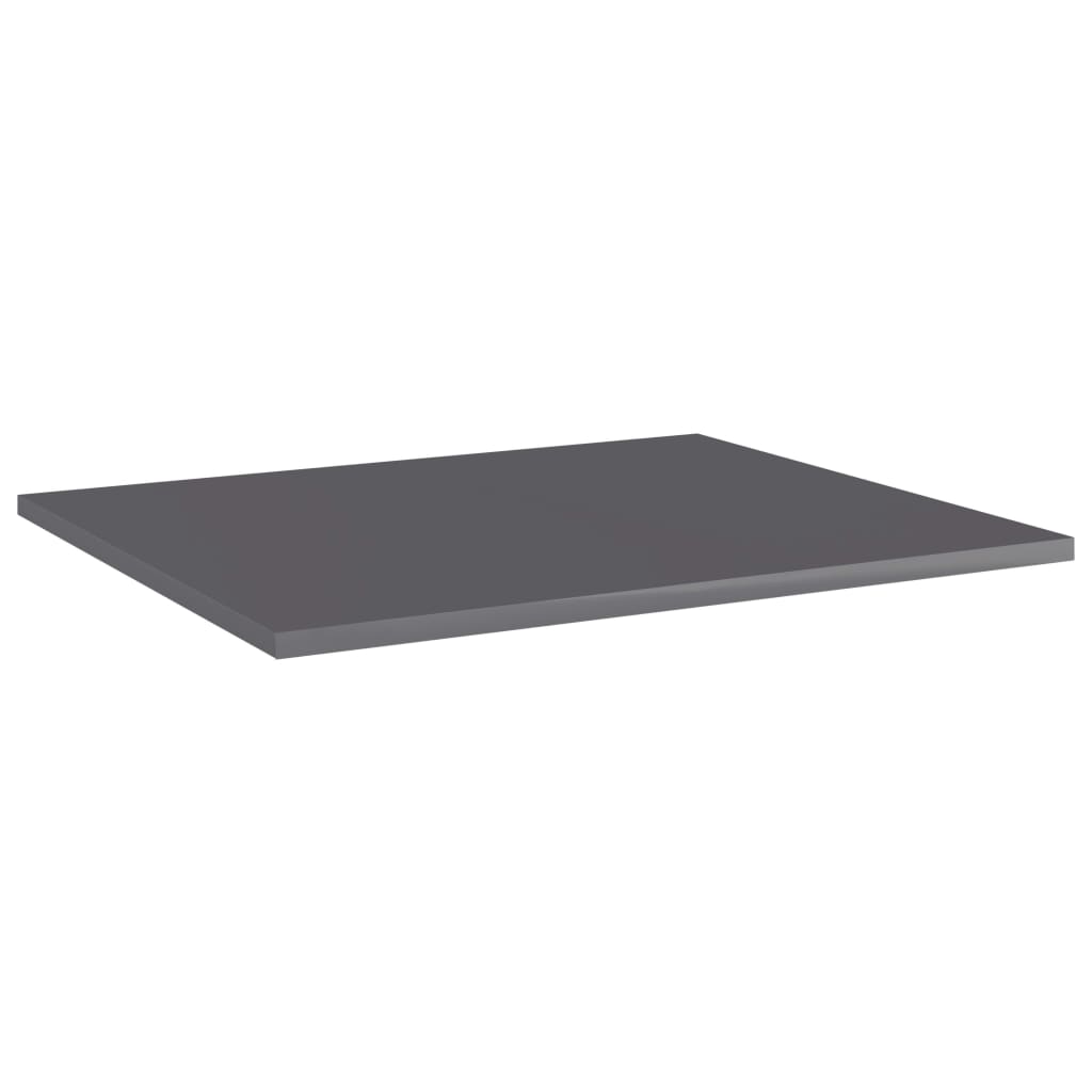 vidaXL Bookshelf Boards 8 pcs High Gloss Gray 23.6"x19.7"x0.6" Chipboard