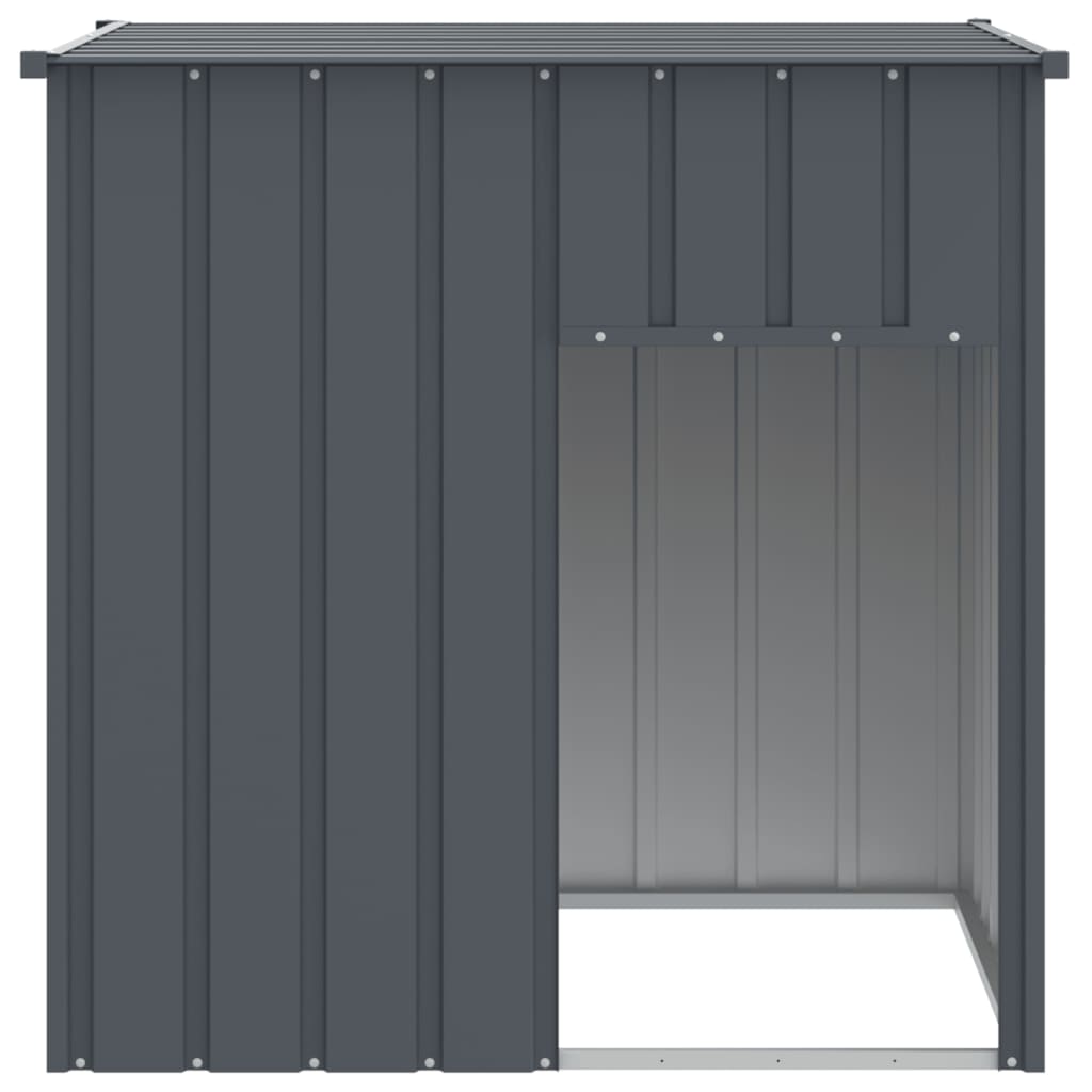 vidaXL Dog House with Roof Anthracite 43.3"x40.6"x42.9" Galvanized Steel