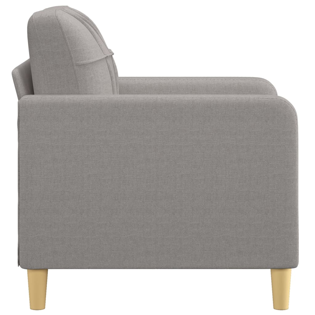 vidaXL Sofa Chair Light Gray 23.6" Fabric