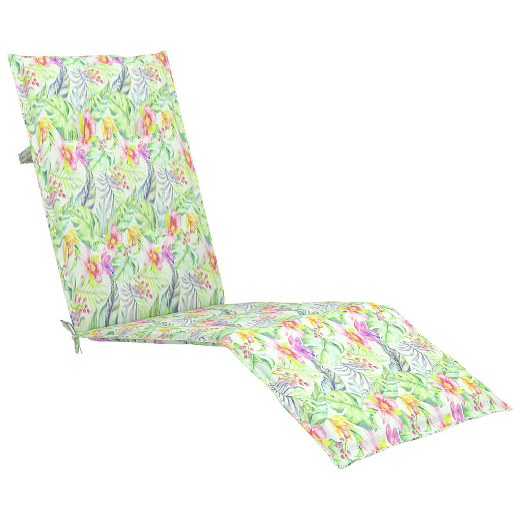vidaXL Deck Chair Cushion Leaf Pattern (29.5"+41.3")x19.7"x1.2"