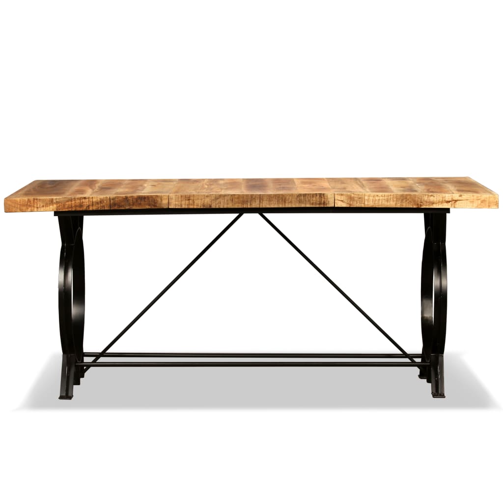 vidaXL Dining Table Solid Rough Mango Wood 70.9"