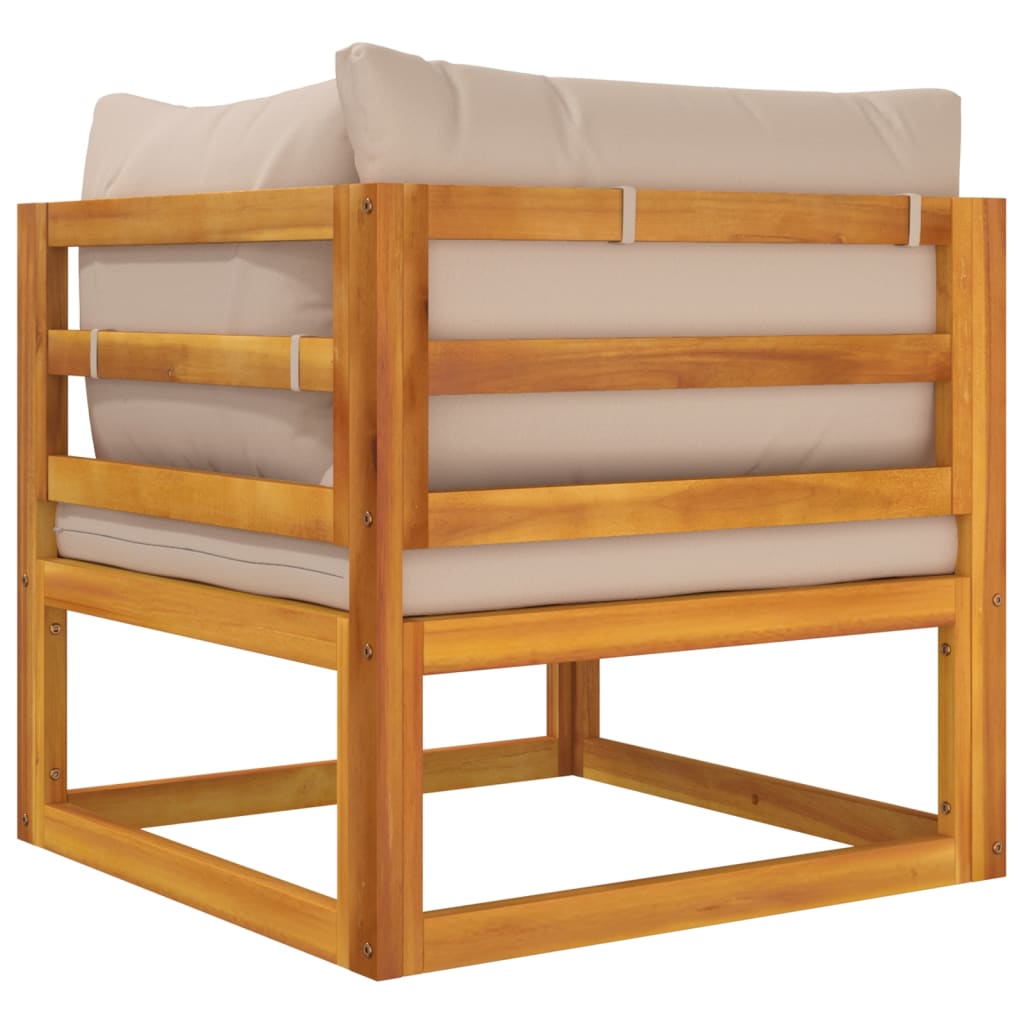 vidaXL 2 Piece Patio Sofa Set with Cushions Solid Wood Acacia