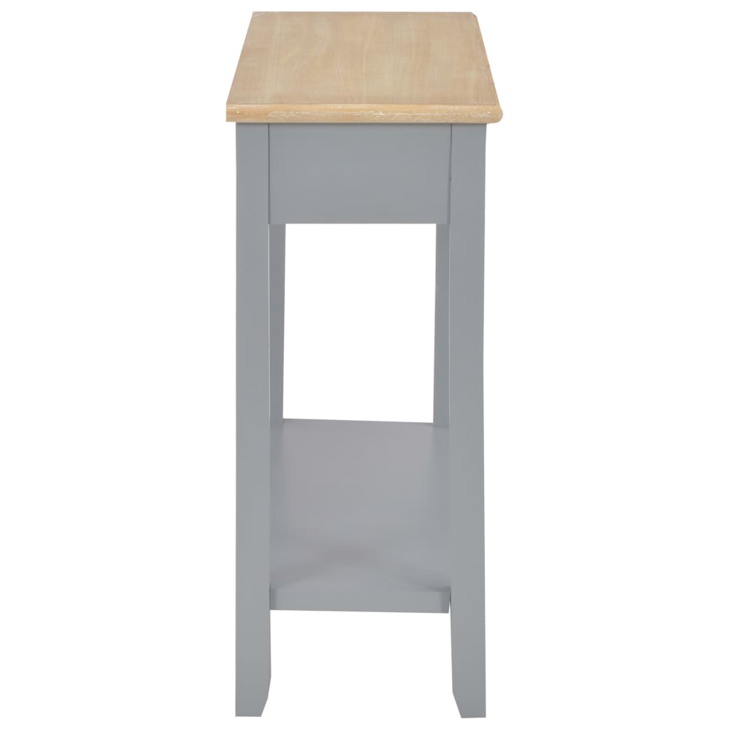 vidaXL Console Table Gray 43.3"x13.7"x31.4" Wood