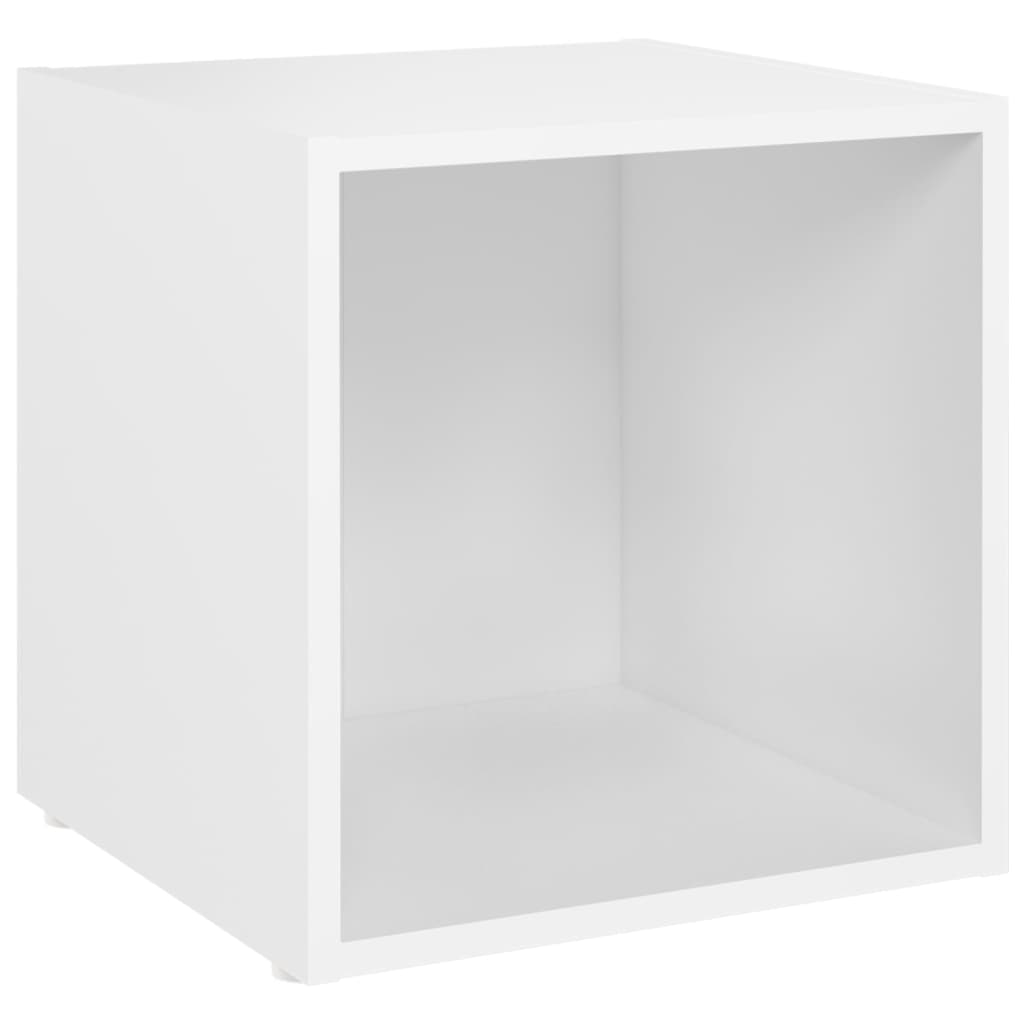 vidaXL TV Stand White 14.6"x13.8"x14.6" Engineered Wood