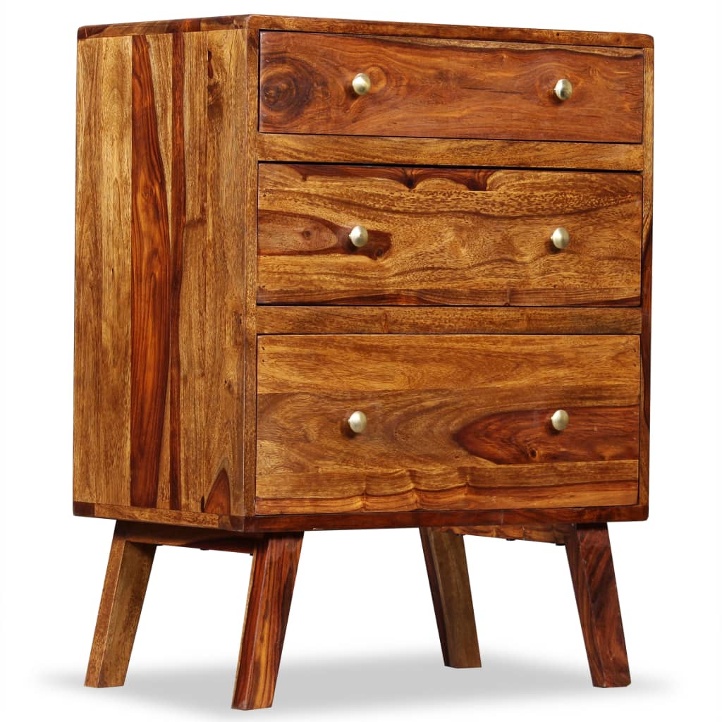 vidaXL Side Cabinet Solid Sheesham Wood 23.6"x13.8"x29.9"