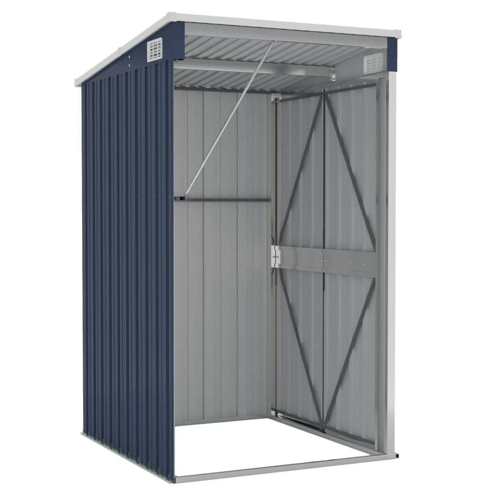 vidaXL Wall-mounted Garden Shed Anthracite 46.5"x39.4"x70.1" Steel