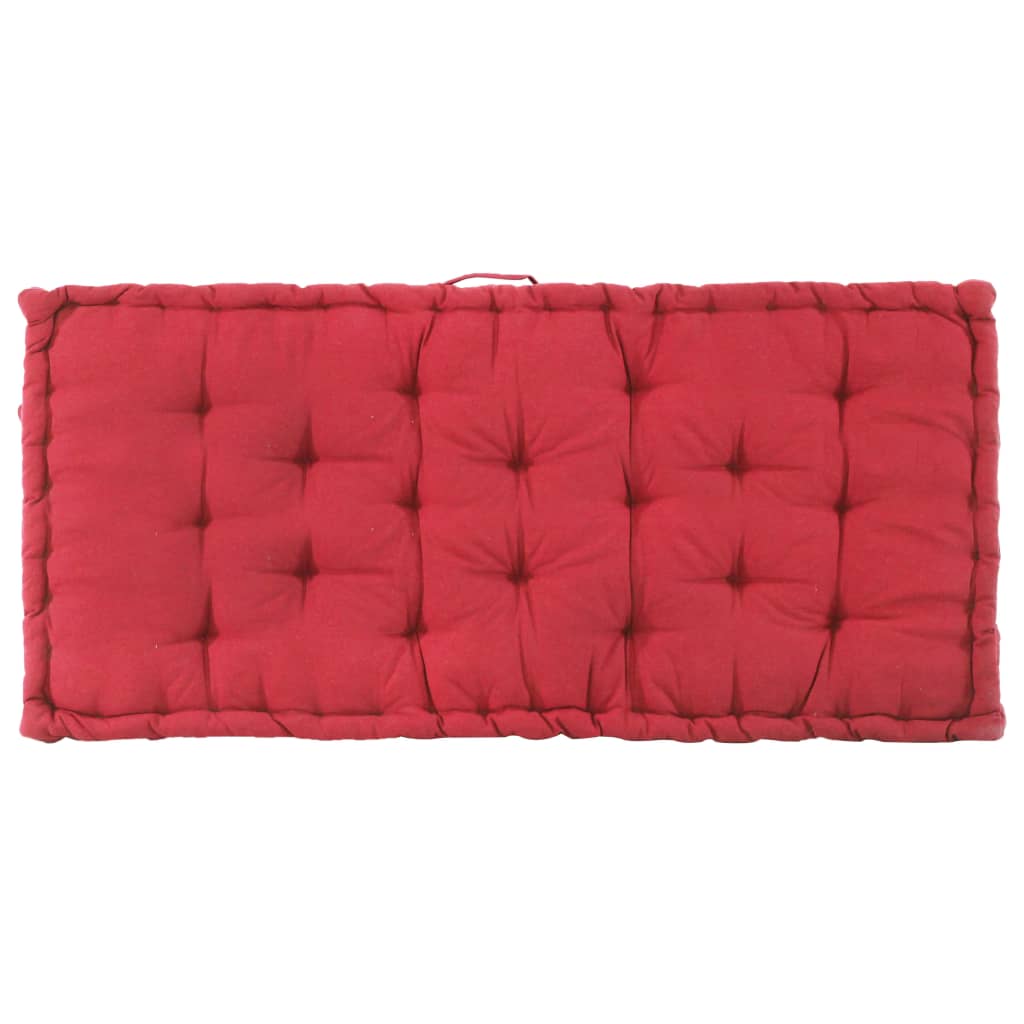 vidaXL Pallet Floor Cushions 2 pcs Cotton Burgundy