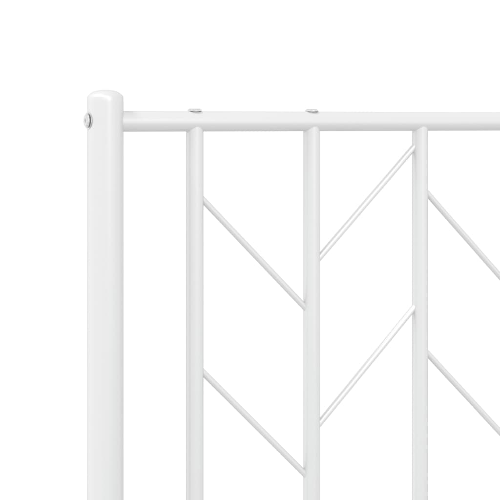 vidaXL Metal Headboard White 39.4"