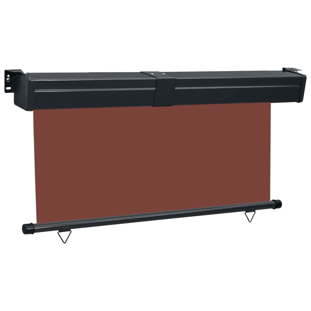 vidaXL Balcony Side Awning 63"x98.4" Brown