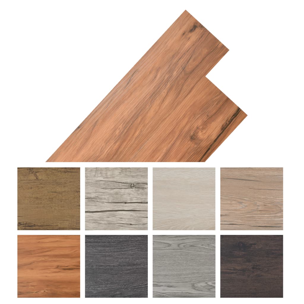 vidaXL Self-adhesive PVC Flooring Planks 54 ft² 0.08" Elm Nature