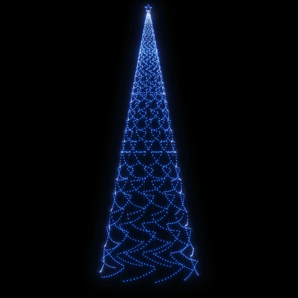 vidaXL Christmas Tree with Spike Blue 3000 LEDs 26 ft