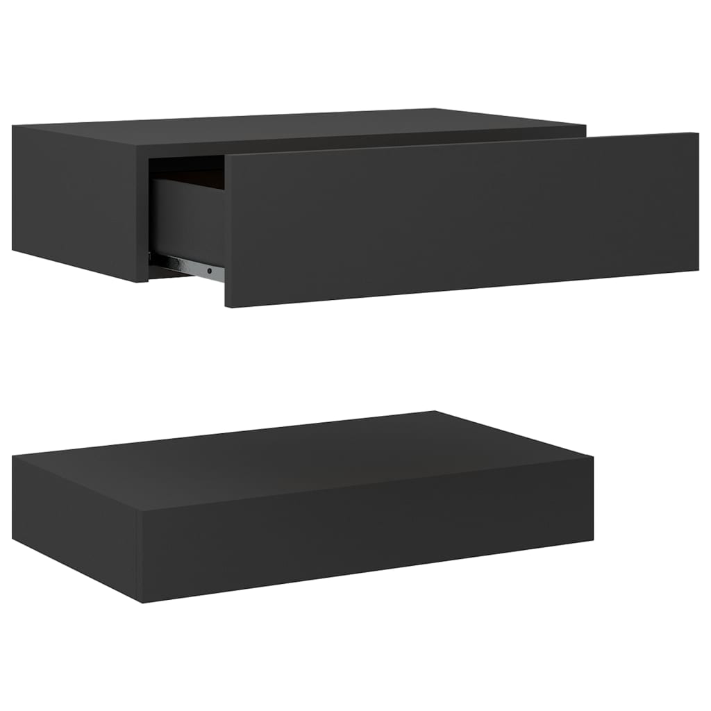vidaXL Bedside Cabinet Gray 23.6"x13.8" Engineered Wood