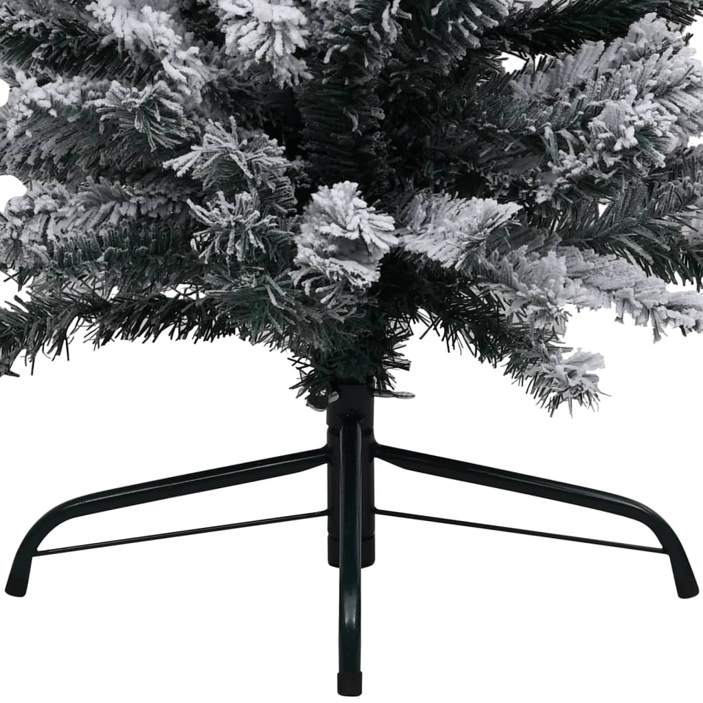 vidaXL Slim Artificial Pre-lit Christmas Tree with Ball Set Green 70.9"
