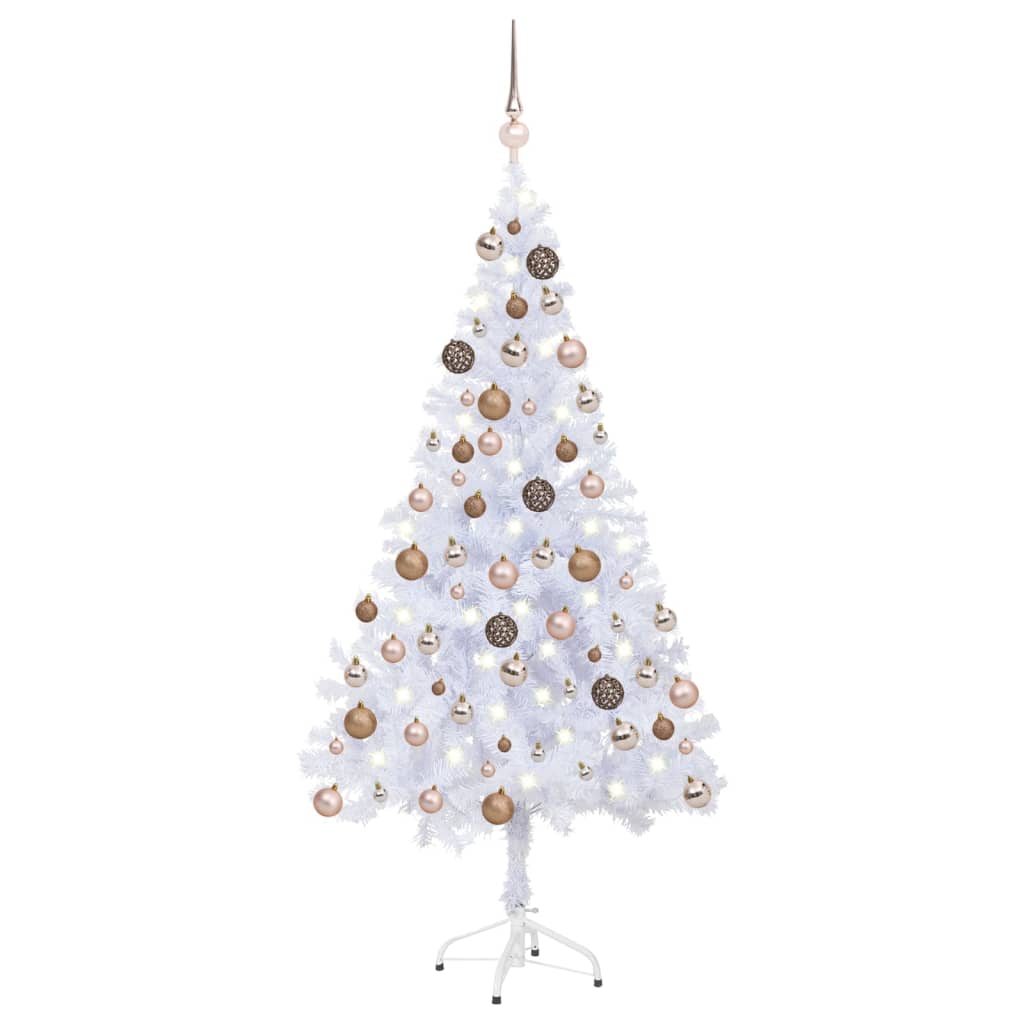 vidaXL Artificial Pre-lit Christmas Tree with Ball Set 59.1" 380 Branches