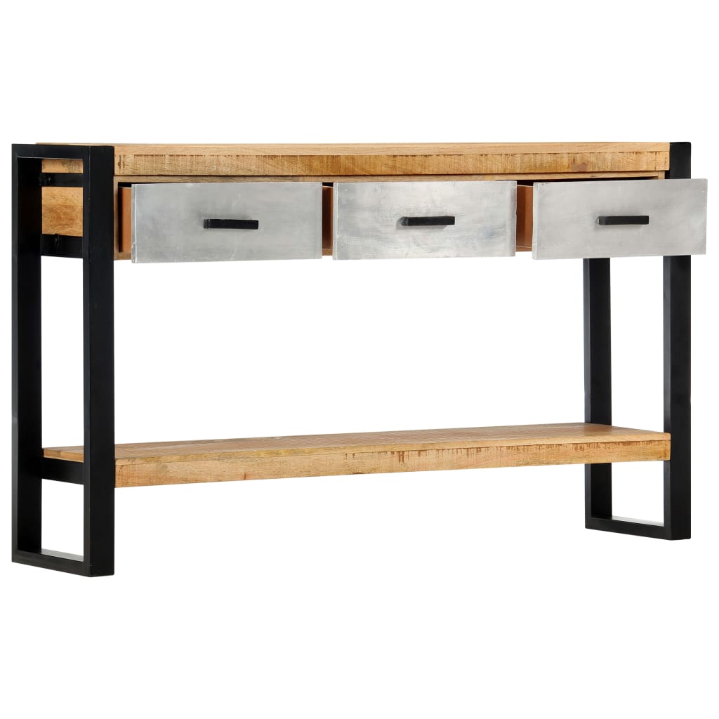 vidaXL Console Table 51.1"x11.8"x29.9" Solid Mango Wood