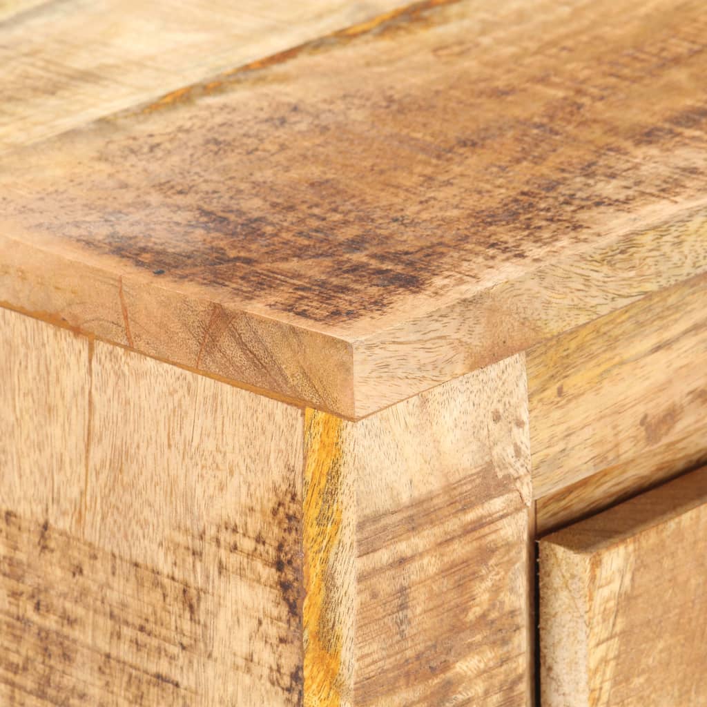 vidaXL Sideboard 23.2"x13"x29.5" Rough Mango Wood