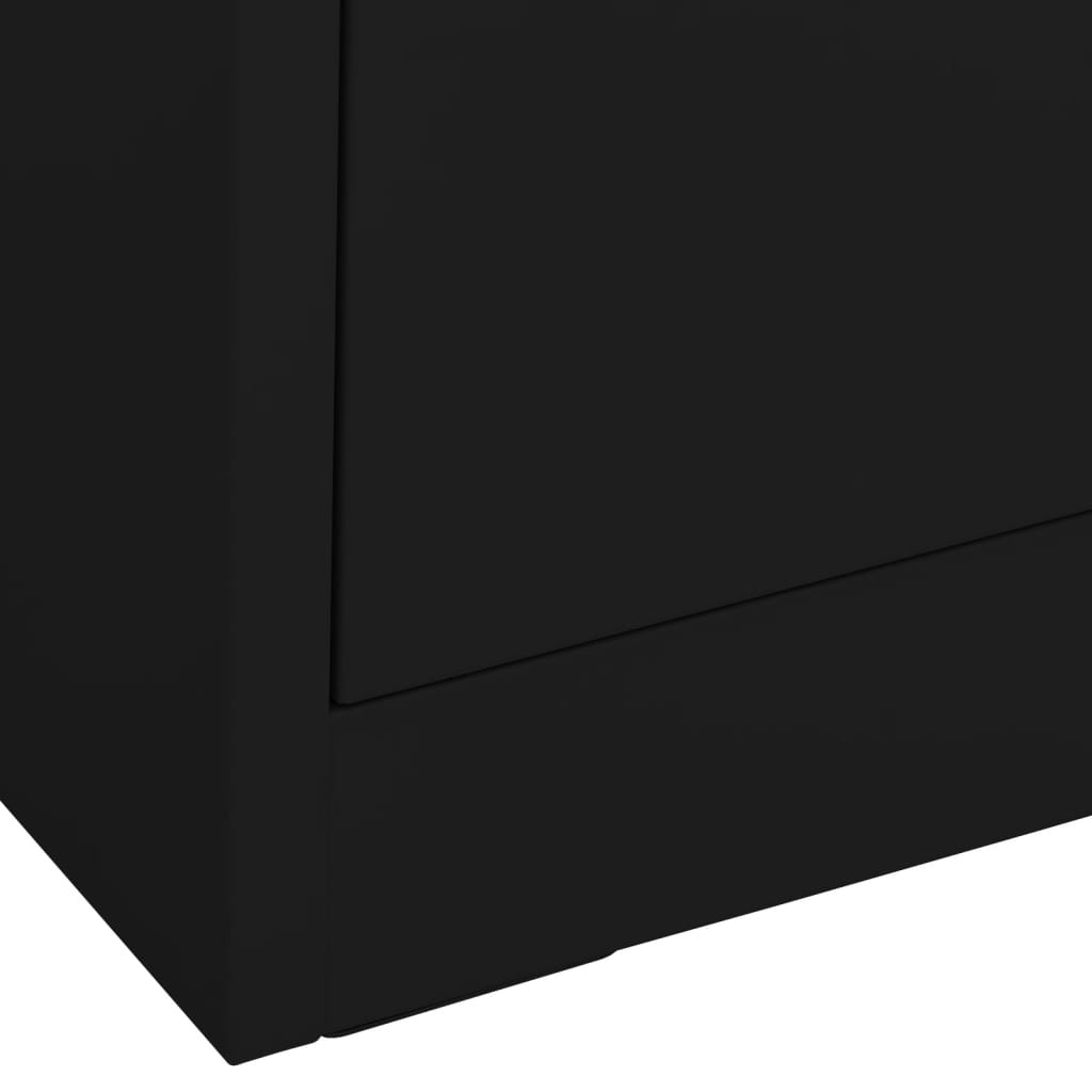 vidaXL Filing Cabinet Black 35.4"x18.1"x40.6" Steel