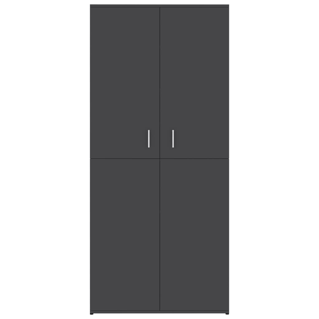 vidaXL Shoe Cabinet Gray 31.5"x15.4"x70.1" Engineered Wood
