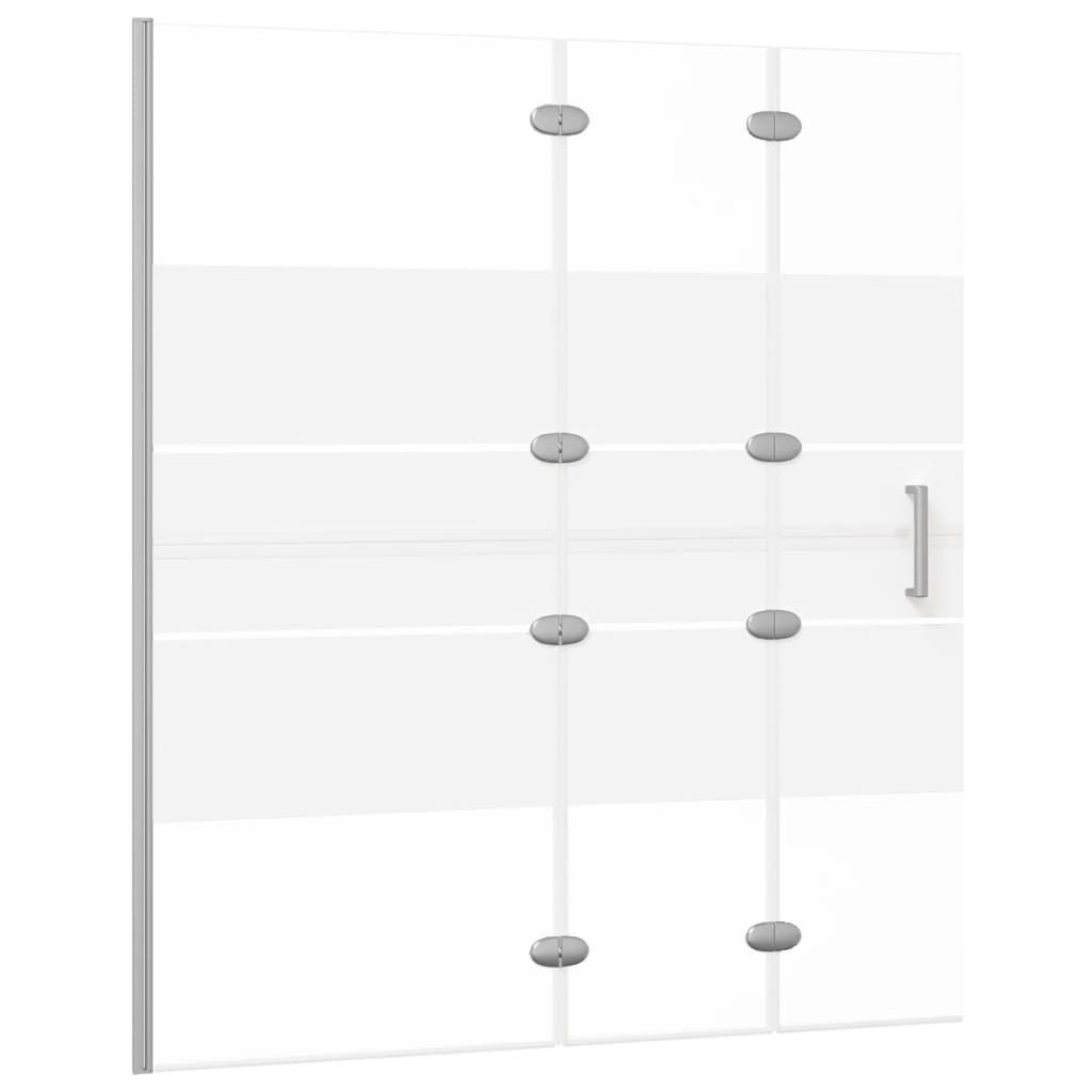 vidaXL Folding Shower Enclosure ESG 47.2"x55.1" White