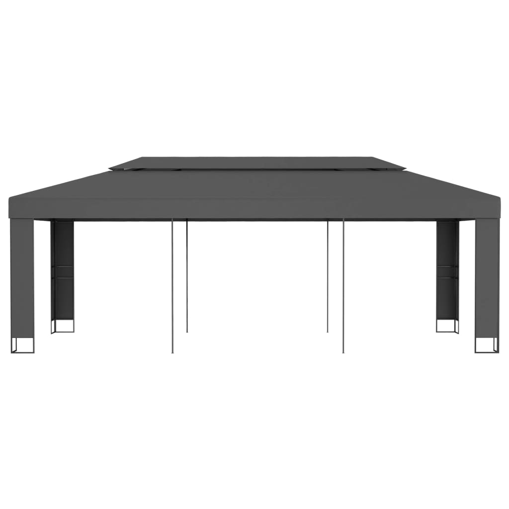 vidaXL Gazebo with Double Roof 9.8'x19.6' Anthracite