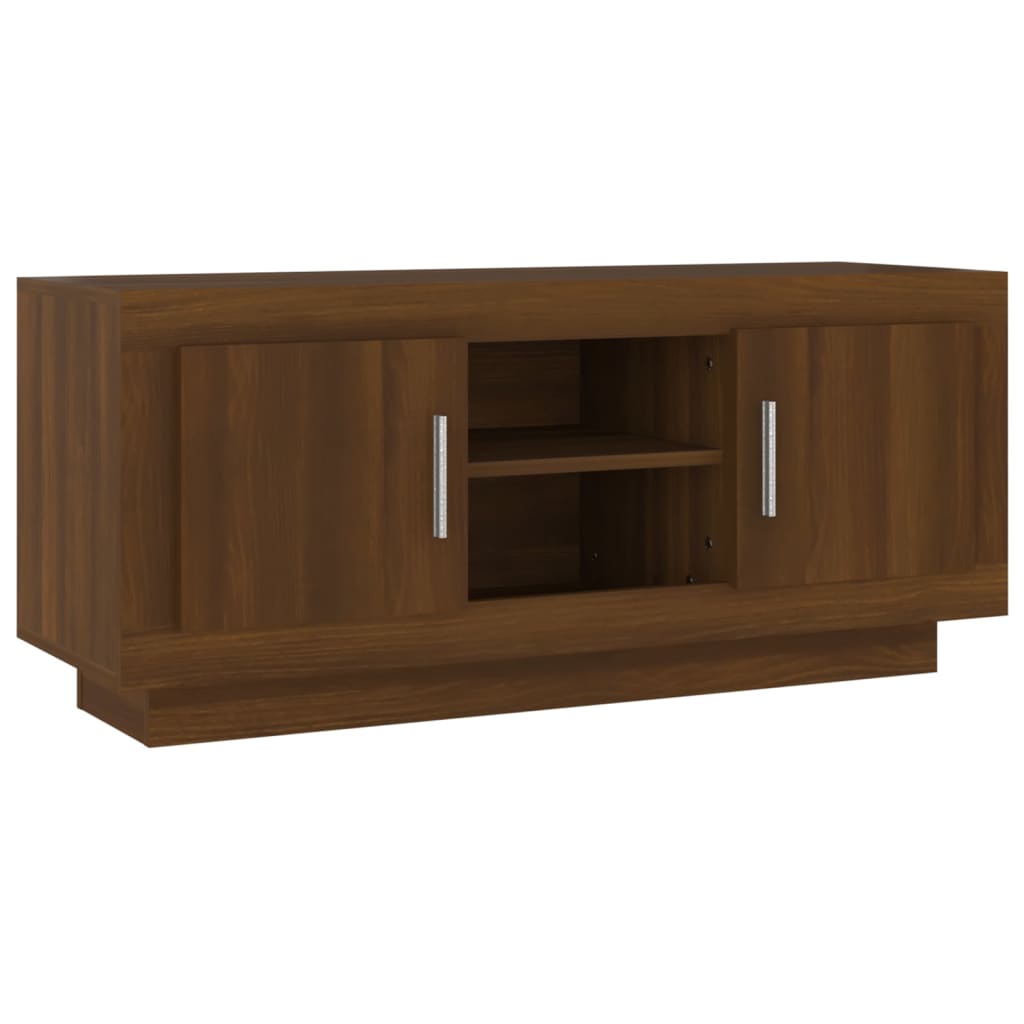 vidaXL TV Stand Brown Oak 40.2"x13.8"x17.7" Engineered Wood