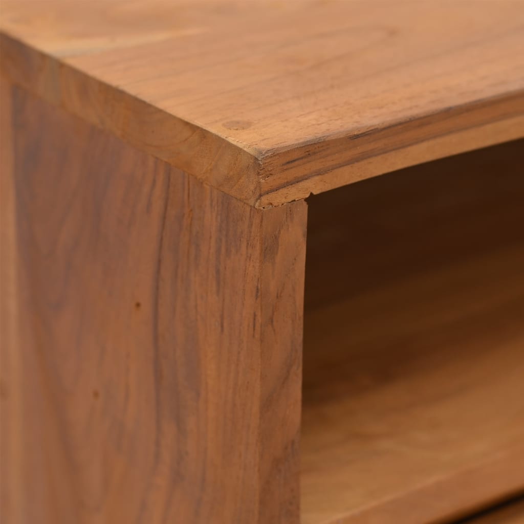 vidaXL Console Table 31.5"x11.8"x31.5" Solid Teak Wood