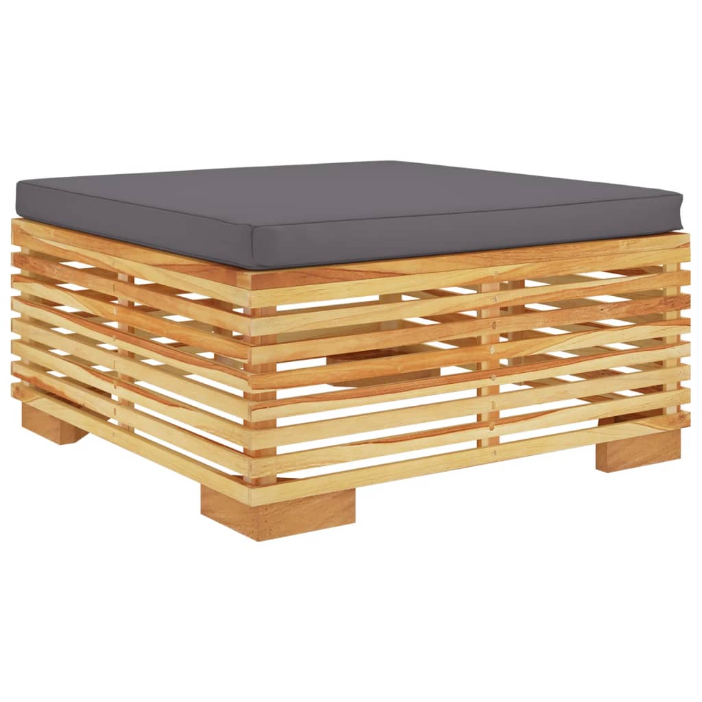 vidaXL 3 Piece Patio Lounge Set with Cushions Solid Wood Teak