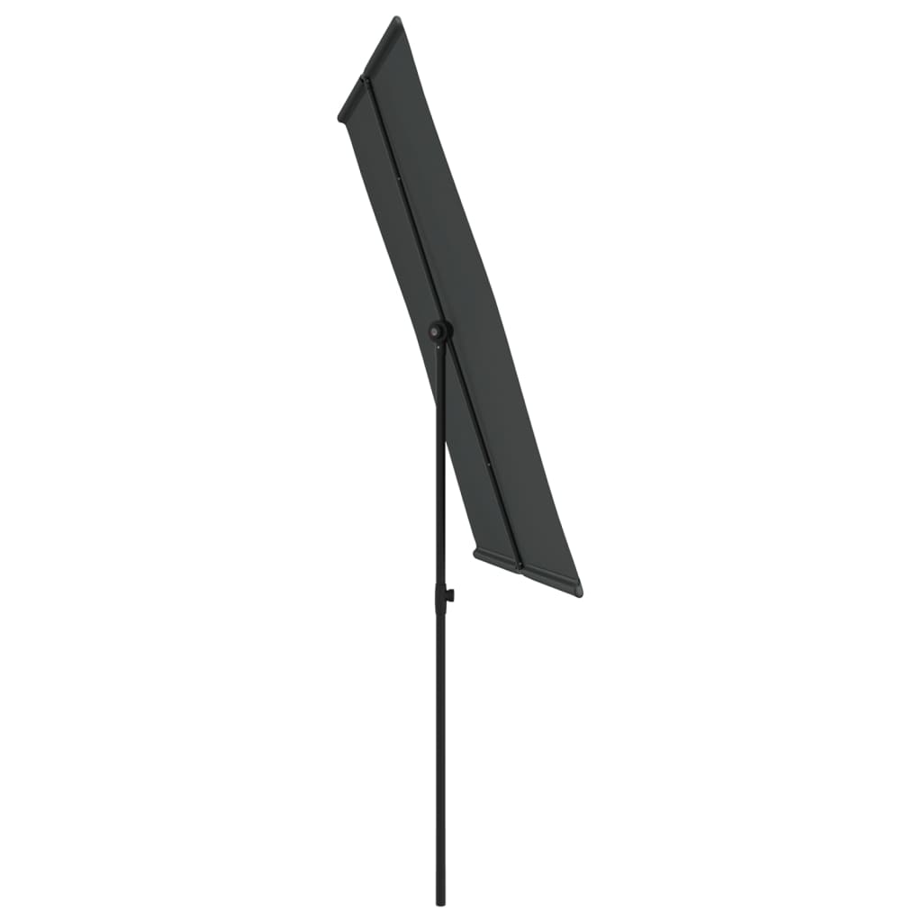 vidaXL Outdoor Parasol with Aluminum Pole 6.6'x4.9' Anthracite