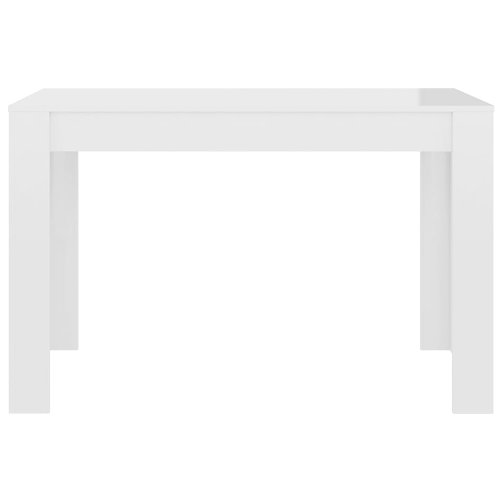 vidaXL Dining Table High Gloss White 47.2" x 23.6" x 29.9" Engineered Wood