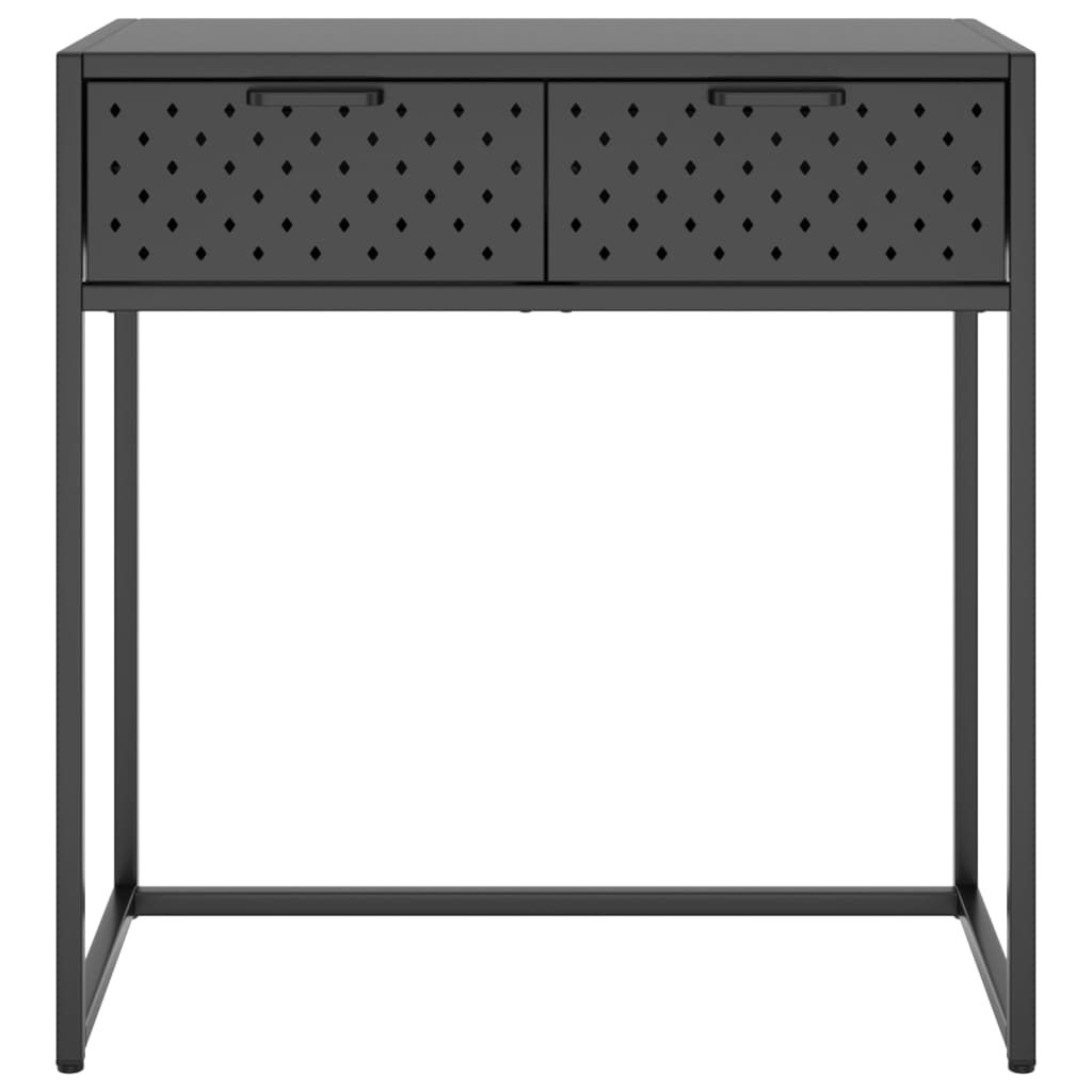 vidaXL Console Table Anthracite 28.3"x13.8"x29.5" Steel