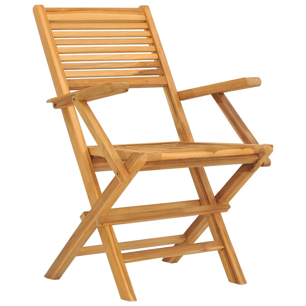 vidaXL Folding Patio Chairs 6 pcs 21.7"x24.4"x35.4" Solid Wood Teak