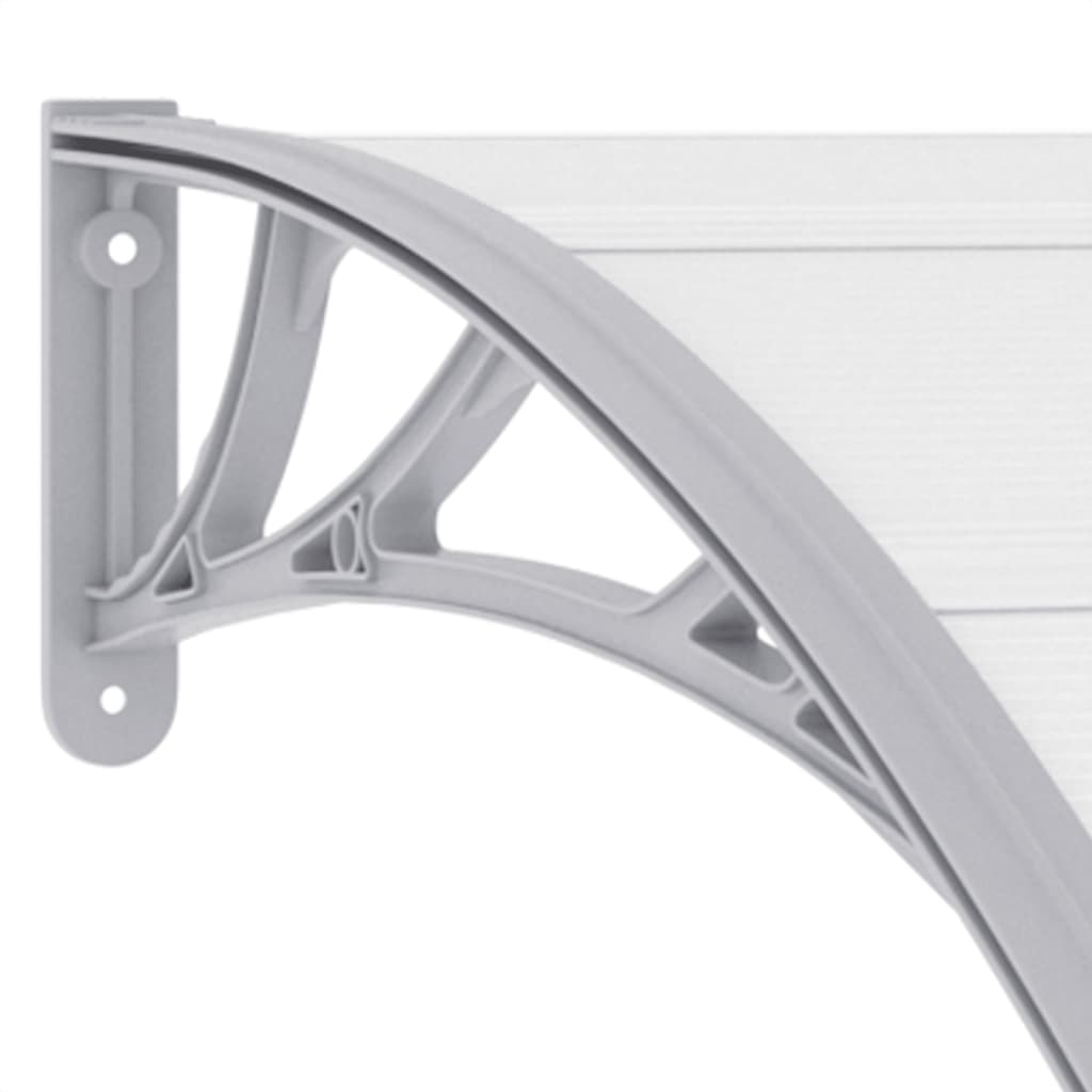 vidaXL Door Canopy Gray 94.5"x39.4" PC
