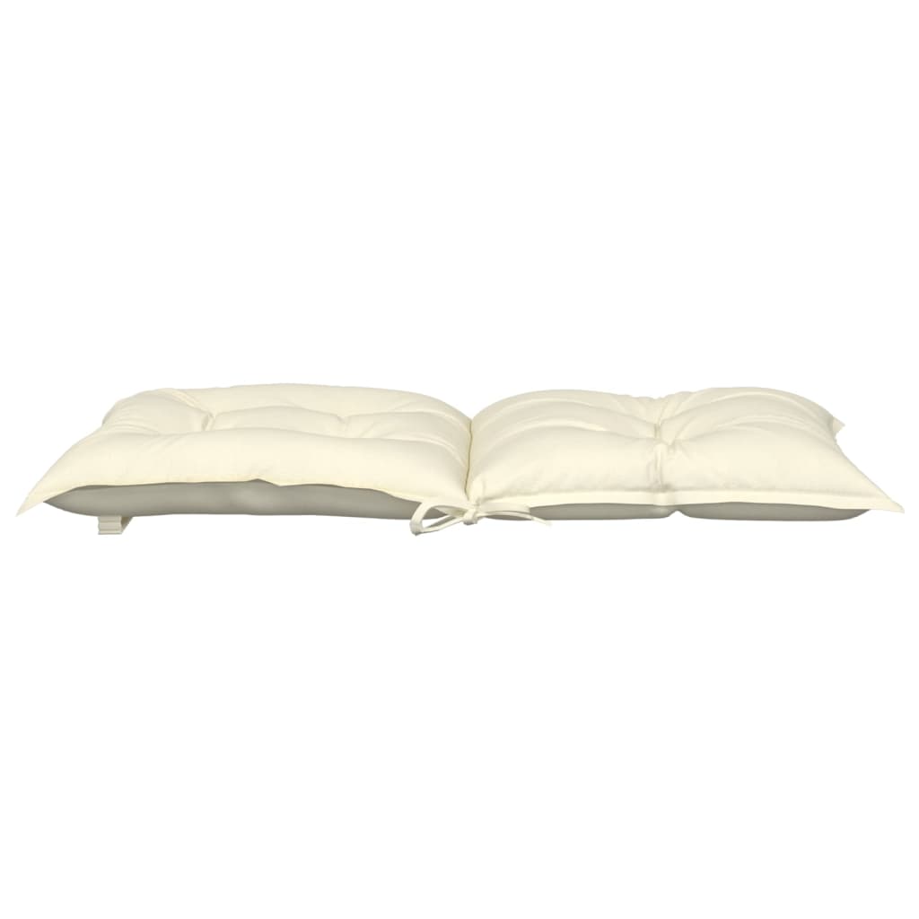 vidaXL Garden Lowback Chair Cushions 6 pcs Cream 39.4"x19.7"x2.8" Fabric