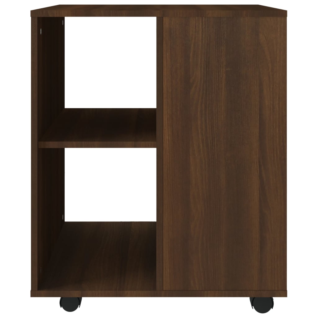 vidaXL Rolling Cabinet Brown Oak 23.6"x20.9"x28.3" Engineered Wood