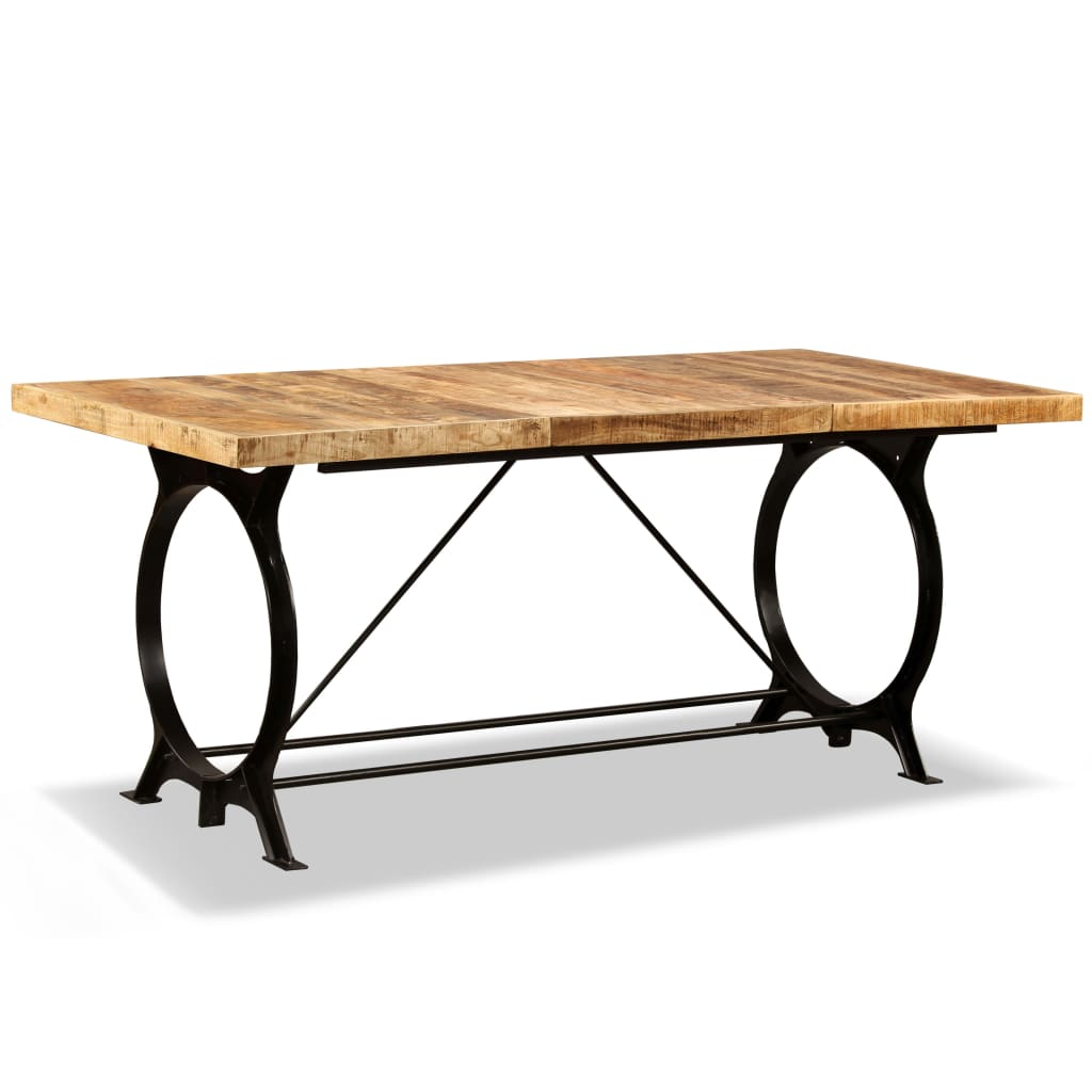 vidaXL Dining Table Solid Rough Mango Wood 70.9"